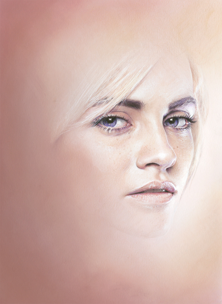   Ginta Face Study&nbsp; . Pencil and pastel on paper . 21 x 30 cm&nbsp; 