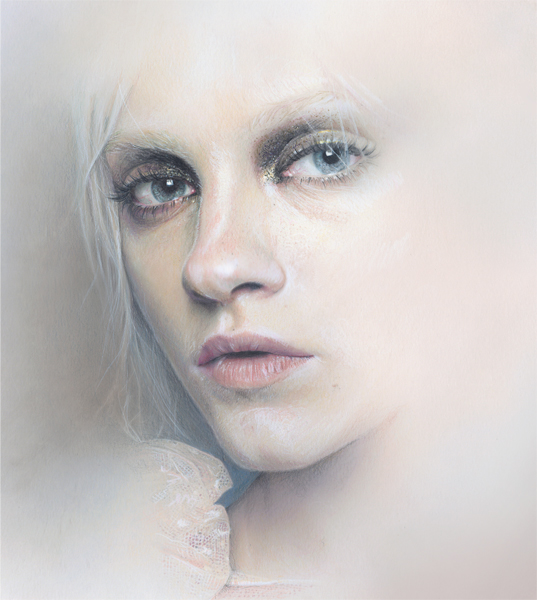   Ginta Face Study #2&nbsp; . Pencil and pastel on paper . 26 x 30 cm&nbsp; 