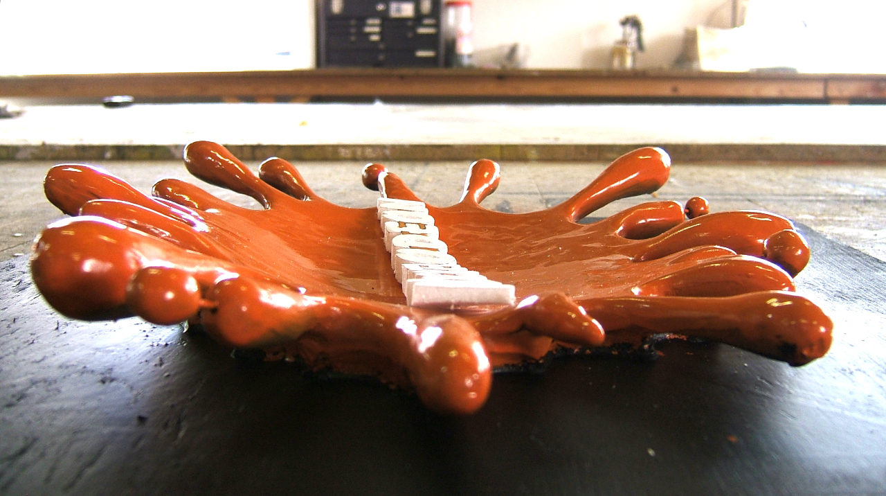 Scale concept model of 'Nickelodeon' splat sign