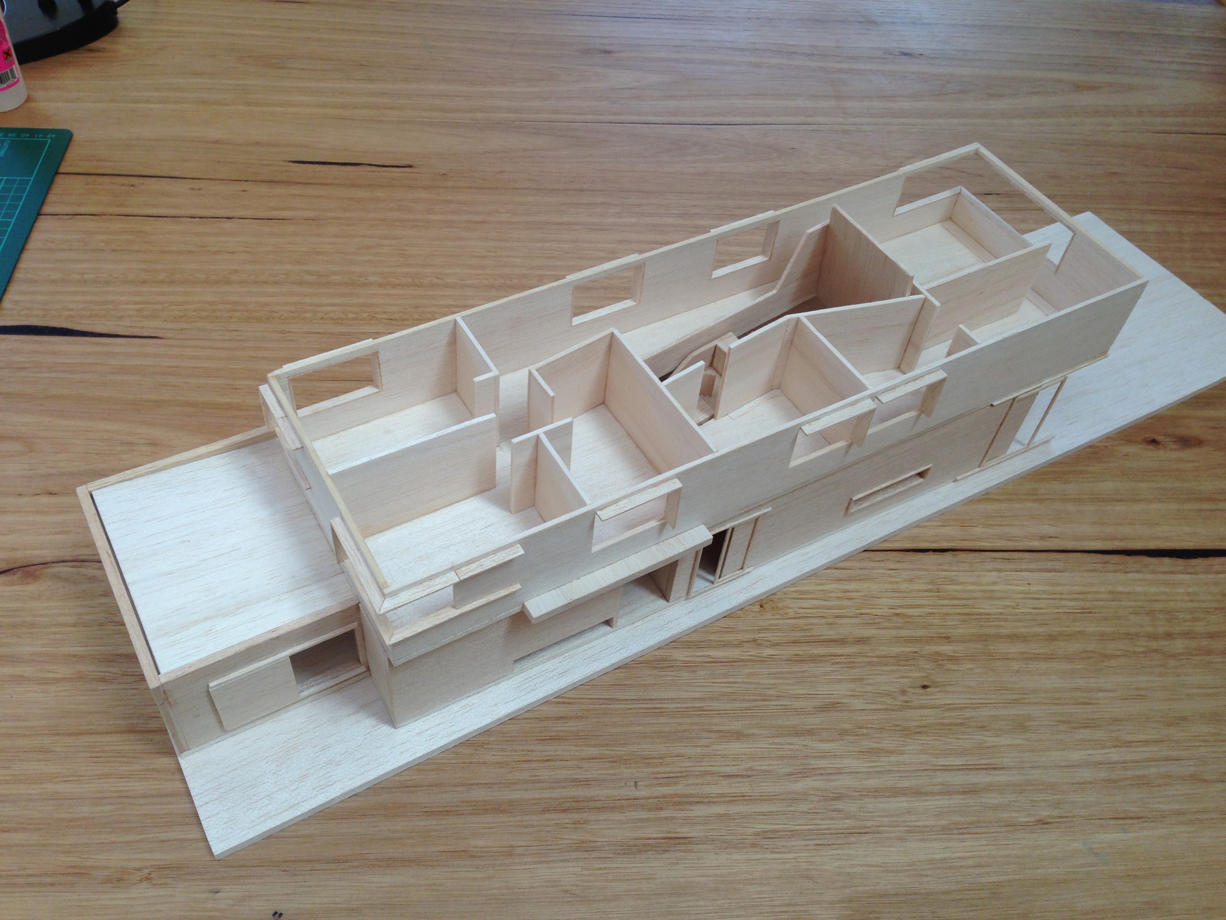 final concept model first floor and staircase
