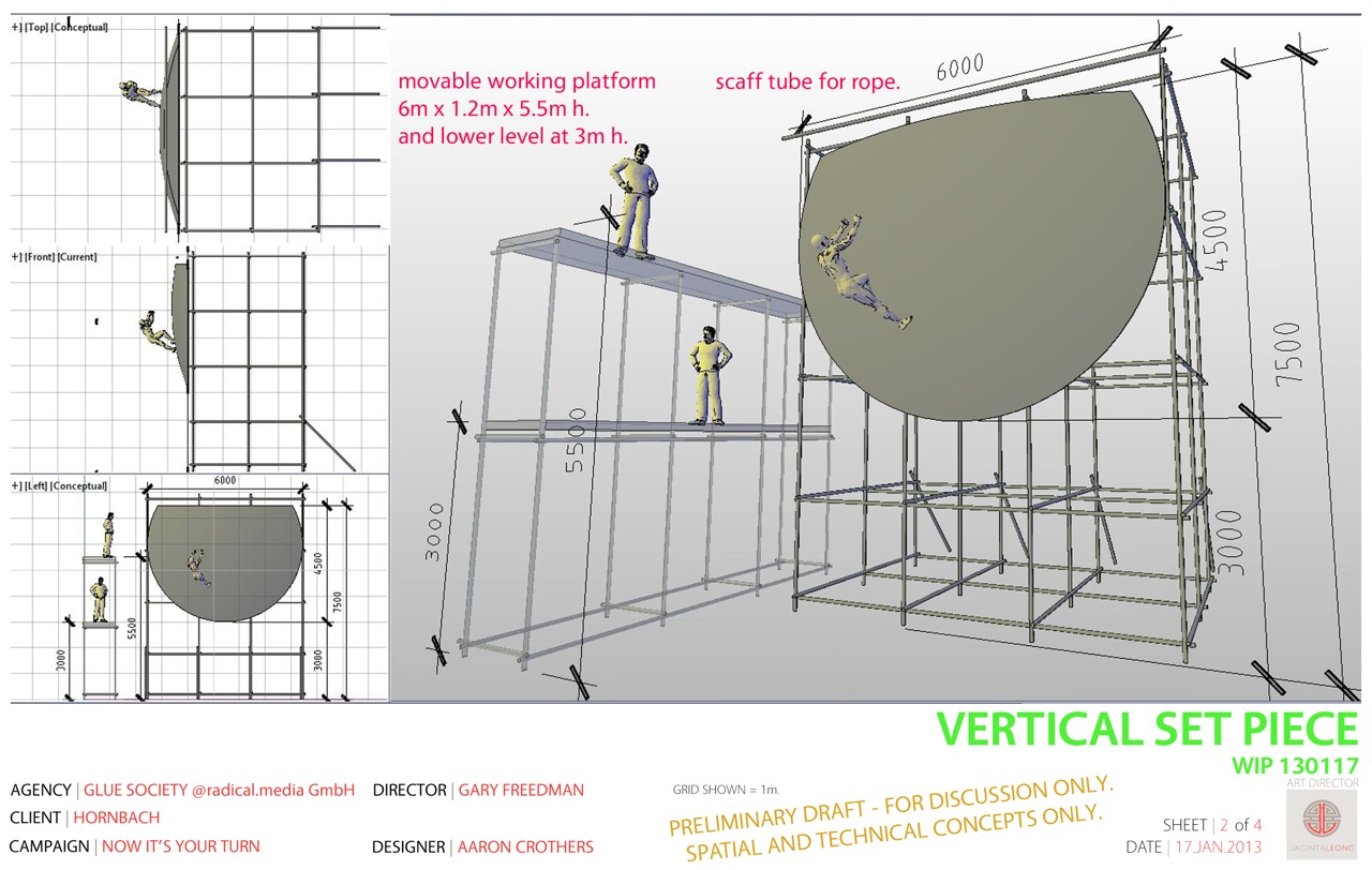 Construction drawing of boulder side by Jacinta Leong