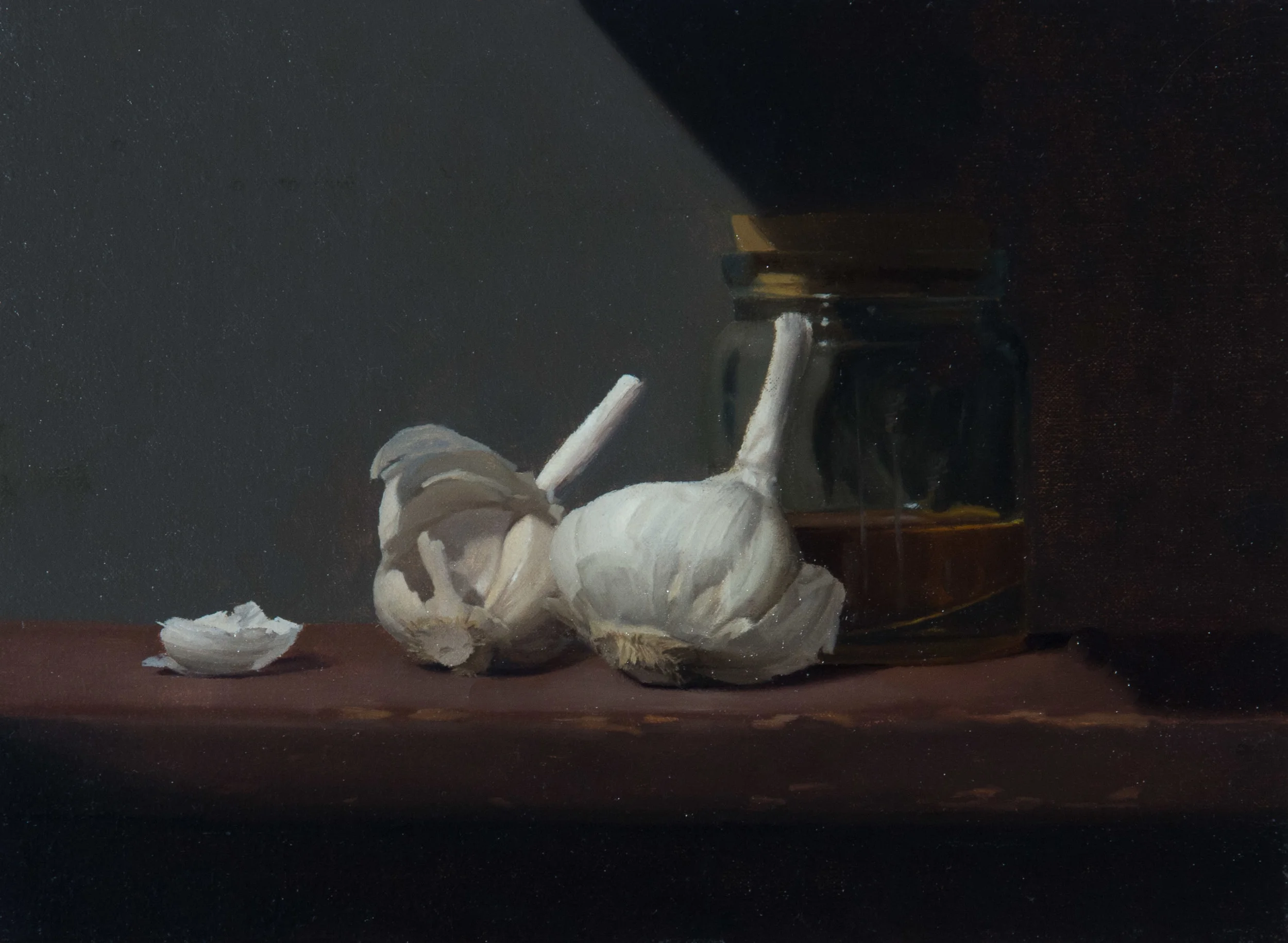 Garlic and Honey. 8x11. Oil on canvas. 