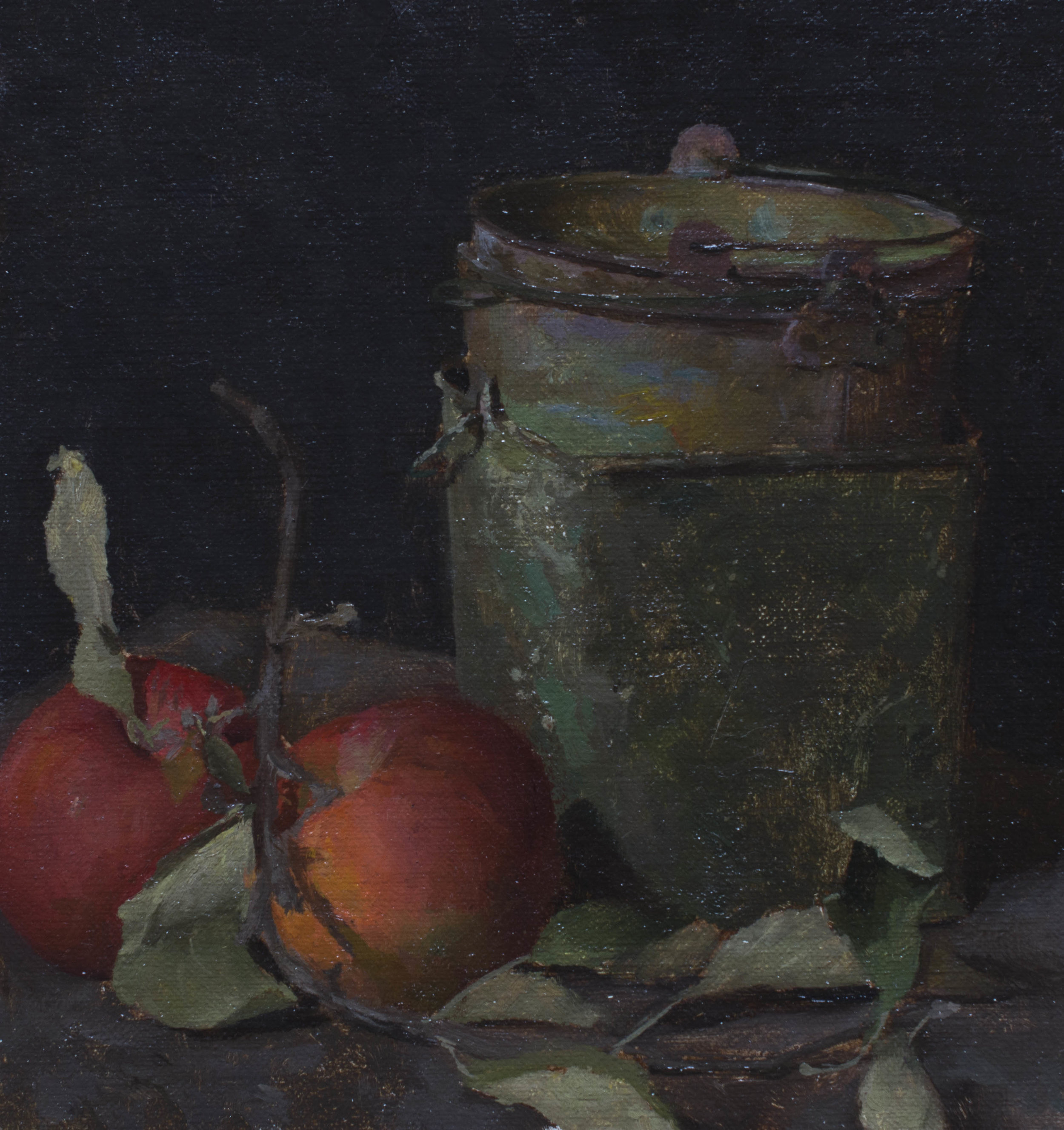 Apple Harvest. Oil on Panel. 5x5