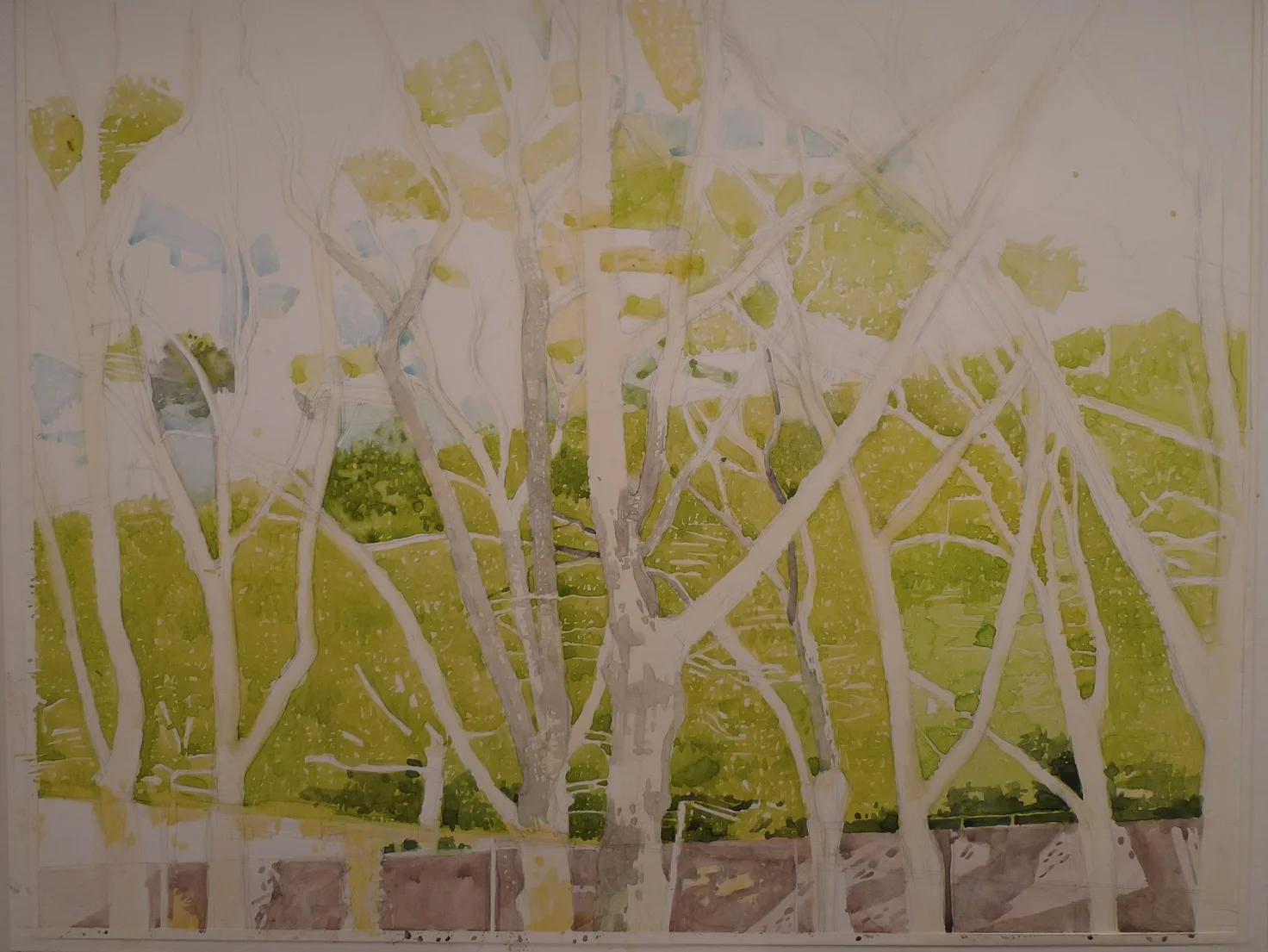 Watercolor on paper 17 x 21 inches Tarek Ashkar, 2014