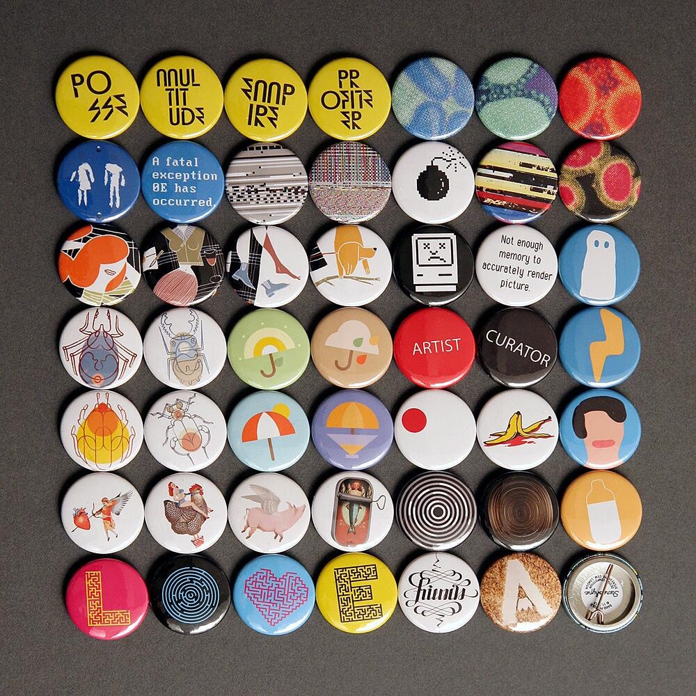  The full set of  BIO 13  Button Badges. 