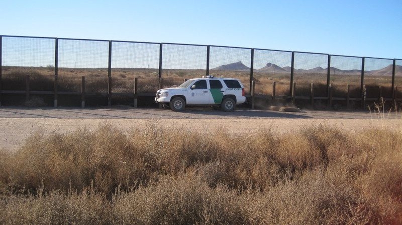 Border Patrol along the fence