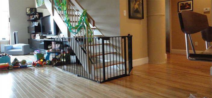 Broadway Baby Gates (black) installed in NYC, Long Island or Westchester County