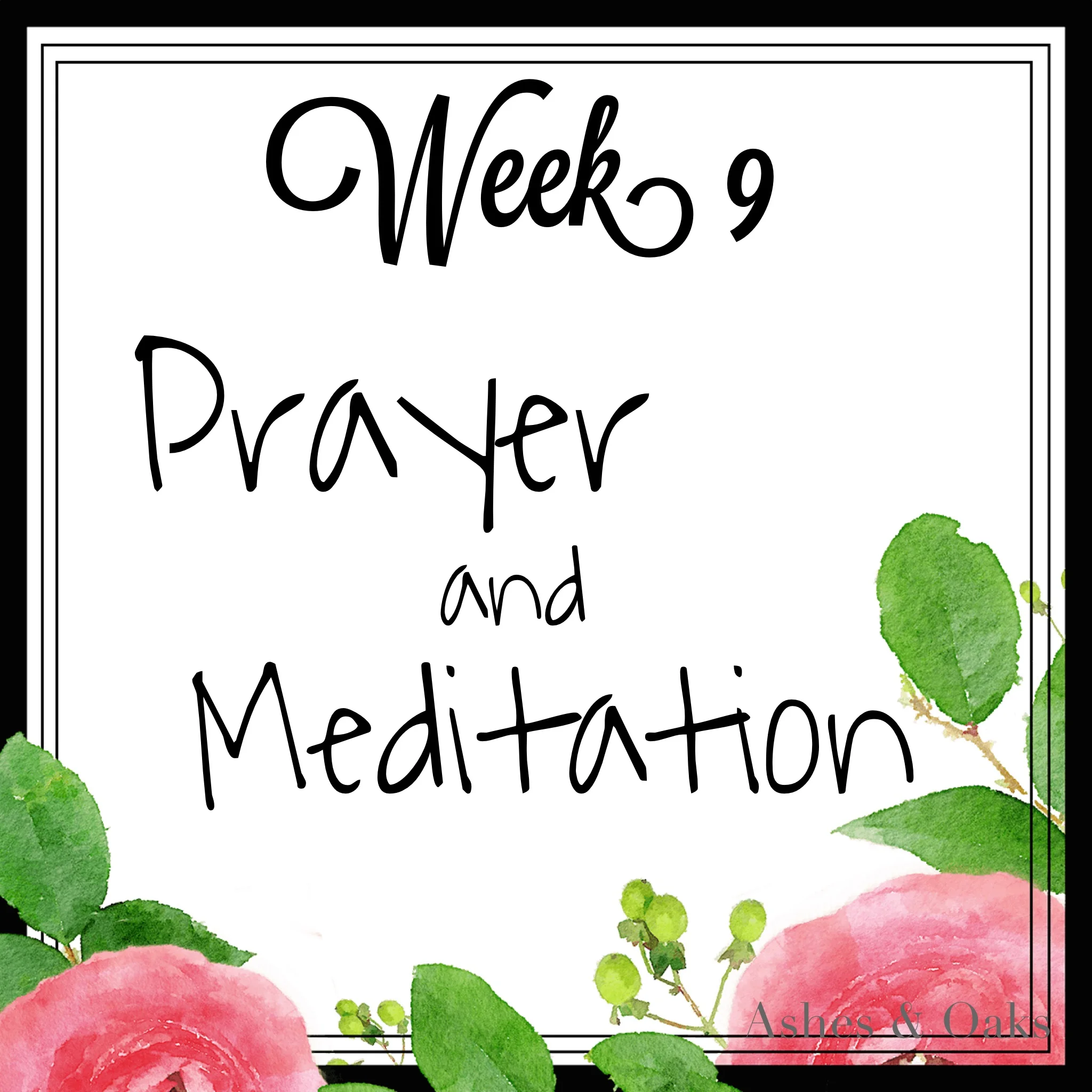 Week 9 Meditation and Prayer