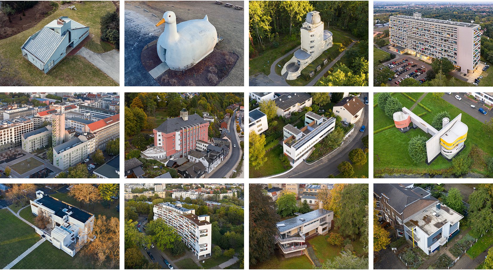20th-centry Architecture in Drone views