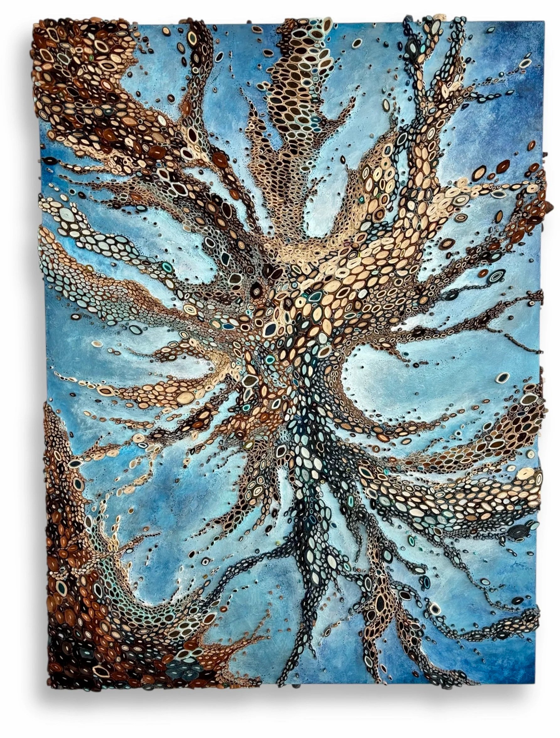  48” x 36” x 2.5” mulberry paper, chiri, kozo and acrylic on pvc  2026 