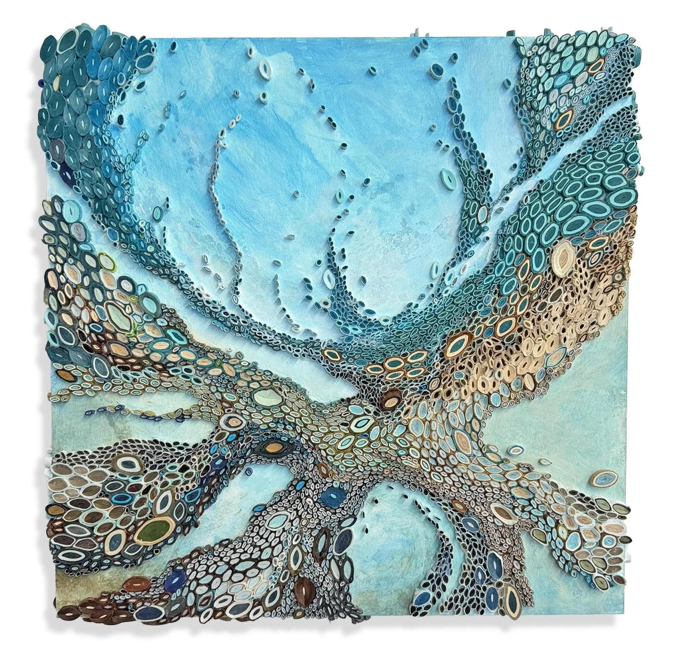 Suspended, 24" x 24" x 2"