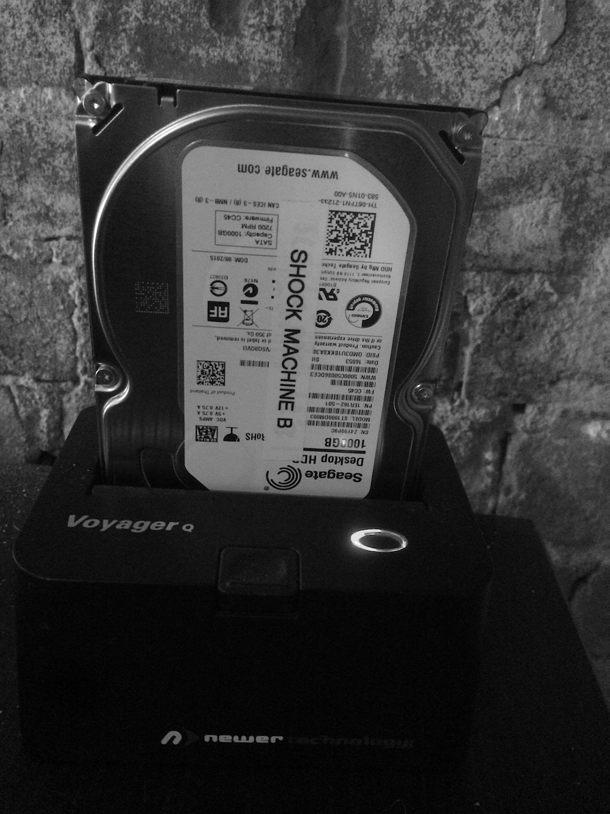 One of the two hard drives used for the mic of Shock Machine's first record.