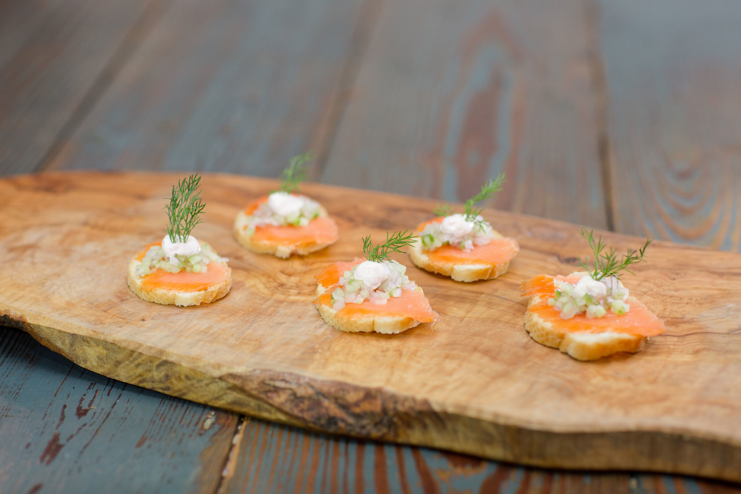 Smoked Salmon Crostini - Hors d’ Oeuvres