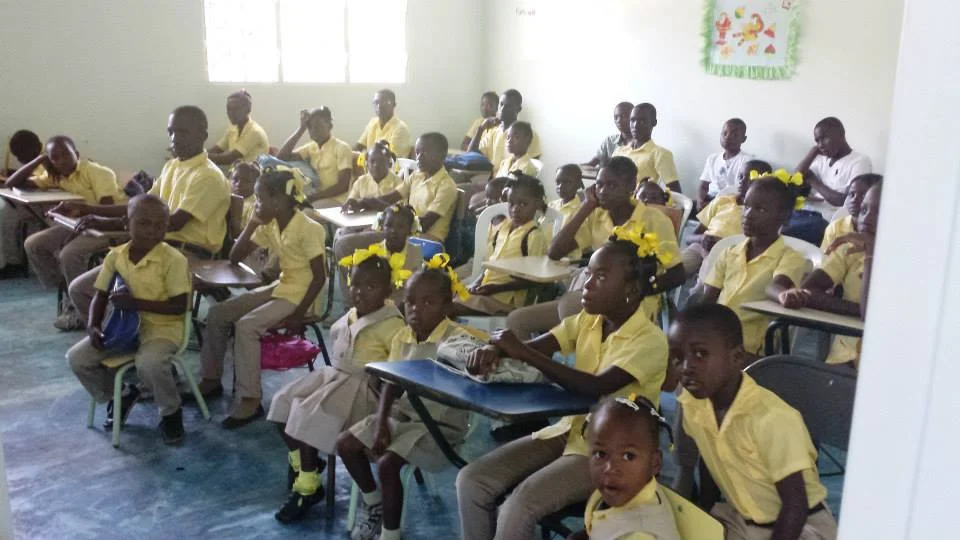 Students in the new Rose of Sharon Educational Center