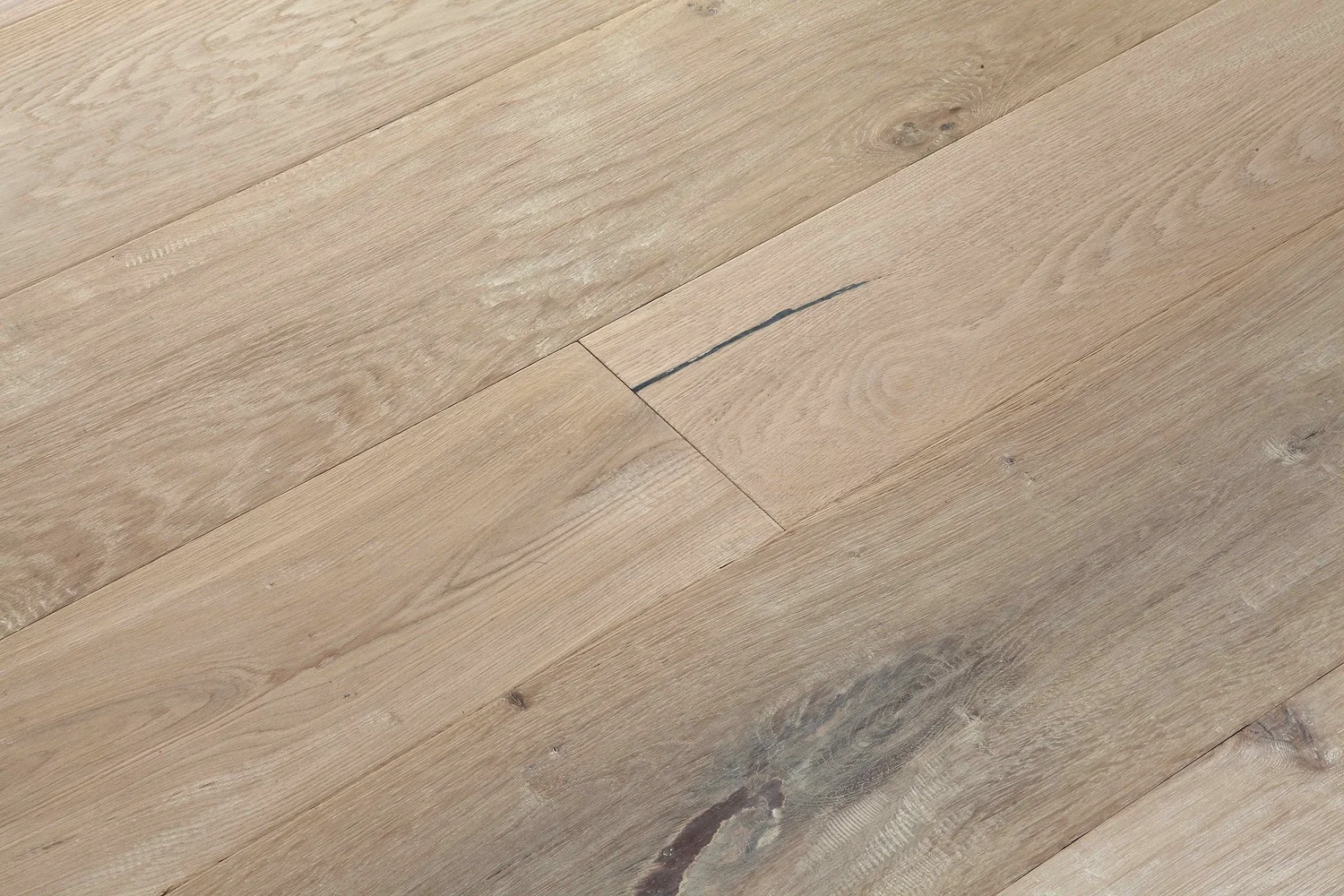 Hand Scraped White Oak Boardwalk Hardwood Floors