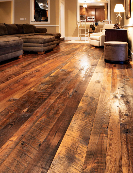 living with raw wood floors