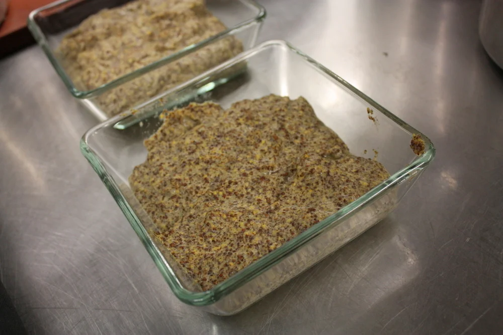  Birgitta contributed to the meal, too. Here is her Spicy Mustard (Skånsk Senap). It's delicious! You can spread it on bread or crispbread, and I also saw some attendees stirring a little into their soup. 