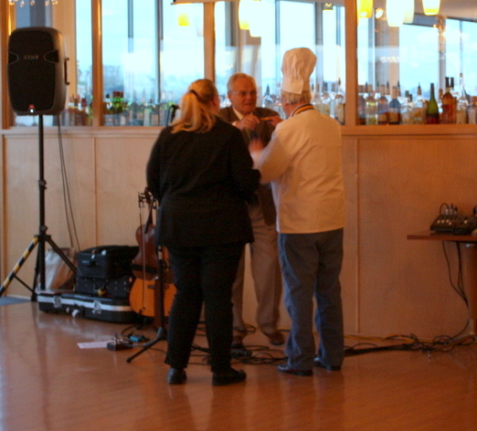  ...Swedish Consul Emeritus Jahn Hedberg presented the first place award, which went to Gunnar for the second year in a row! (It was a special day in another way for Mr. Hedberg - it was his birthday! The group sang the Swedish happy birthday song. I