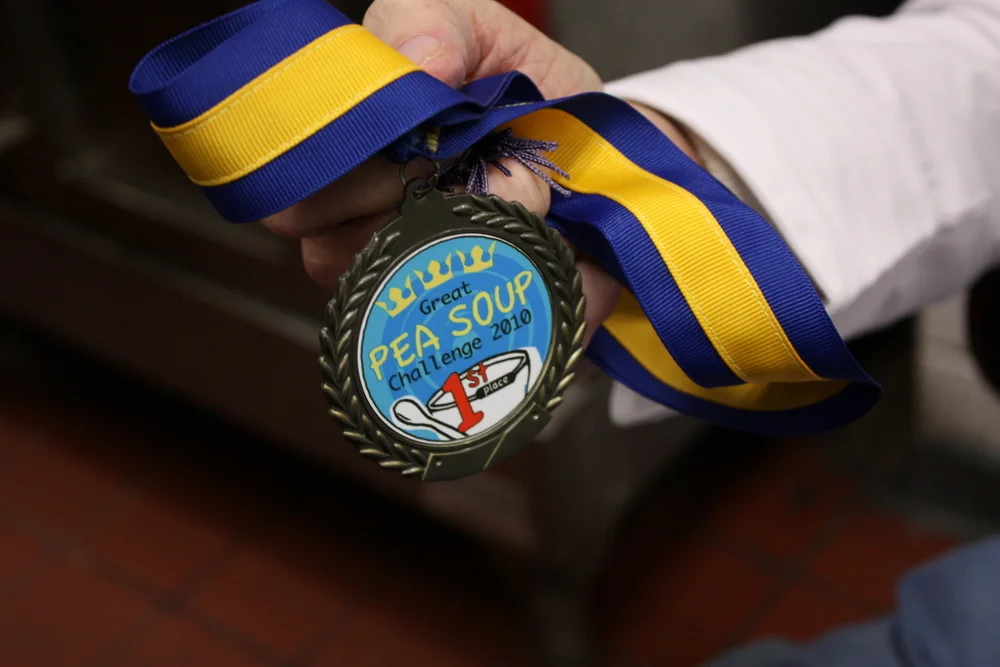  Gunnar showed me the medal he won at the inaugural challenge last year. 