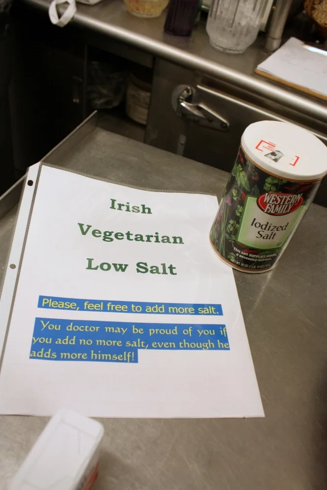  You might think just bringing Irish pea soup to a Swedish cultural center would be challenge enough. But Pat wanted to push it even further! He also made the soup low salt to see if his other seasoning skills satisfy the judges without raising the a