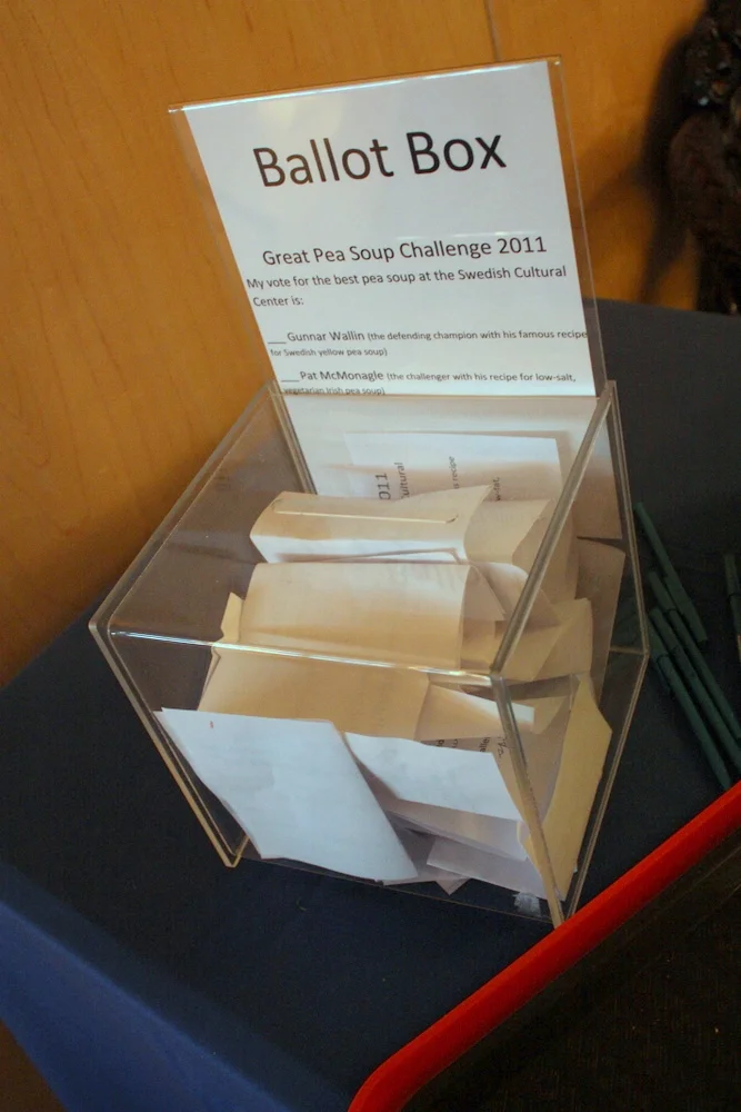   After folks had tried each, the ballots were deposited, then tallied, and (drumroll!)...  