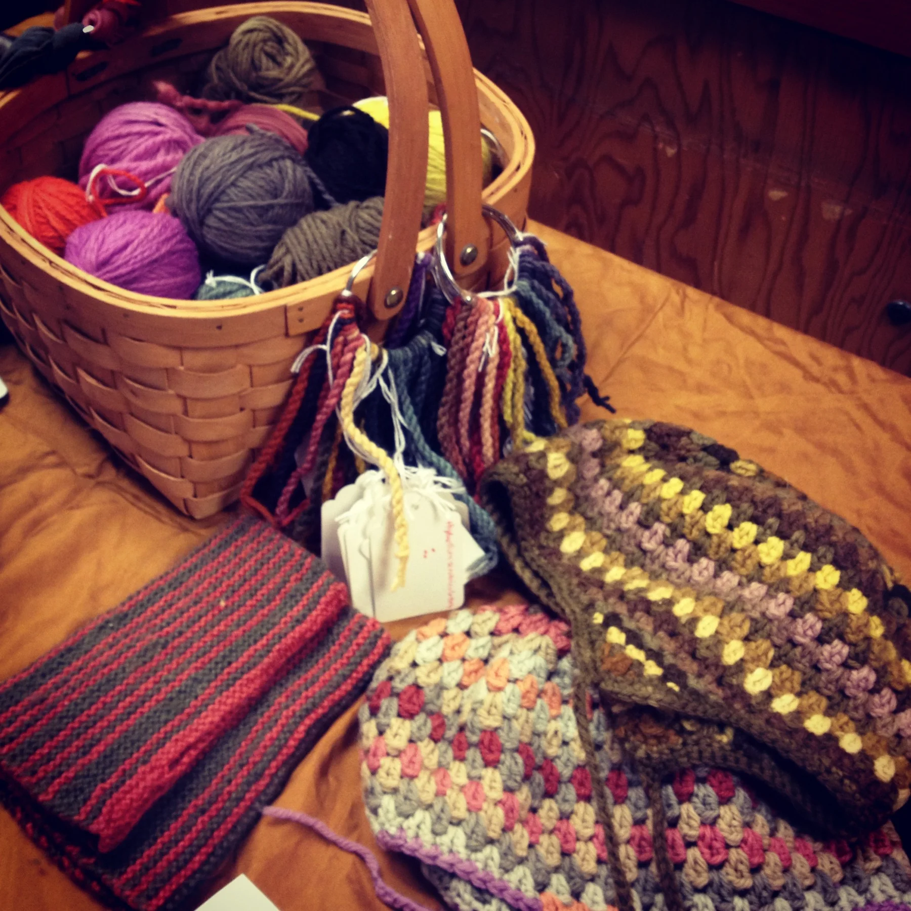  To be honest, I was NOT a fiber crafty person at the time I took the class, but I am just always super curious about and interested in how people use plants and fungi and whatnot. Like, for example, to make really cute caps and scarves.&nbsp; 