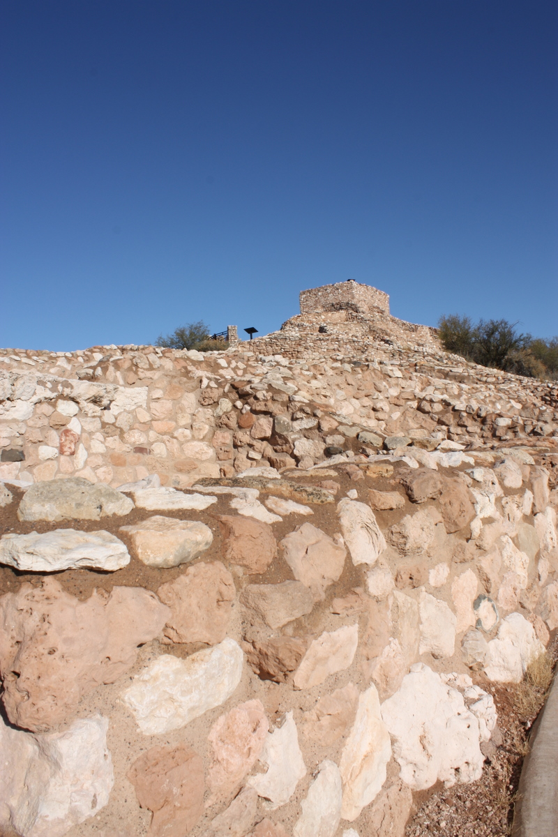   Tuzigoot National Monument. "Tuzigoot is an ancient village or pueblo built by a culture known as the Sinagua. The pueblo consisted of 110 rooms including second and third story structures. The first buildings were built around A.D. 1000. The Sinag