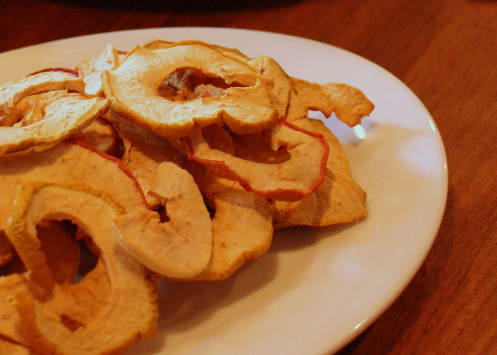  We also tried some dehydrated apples - Rebecca gave us a recipe for making without a dehydrator. 