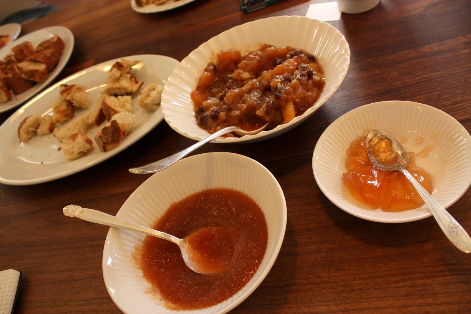  We wrapped up the class sampling chutney, apple sauce, and jelly. 