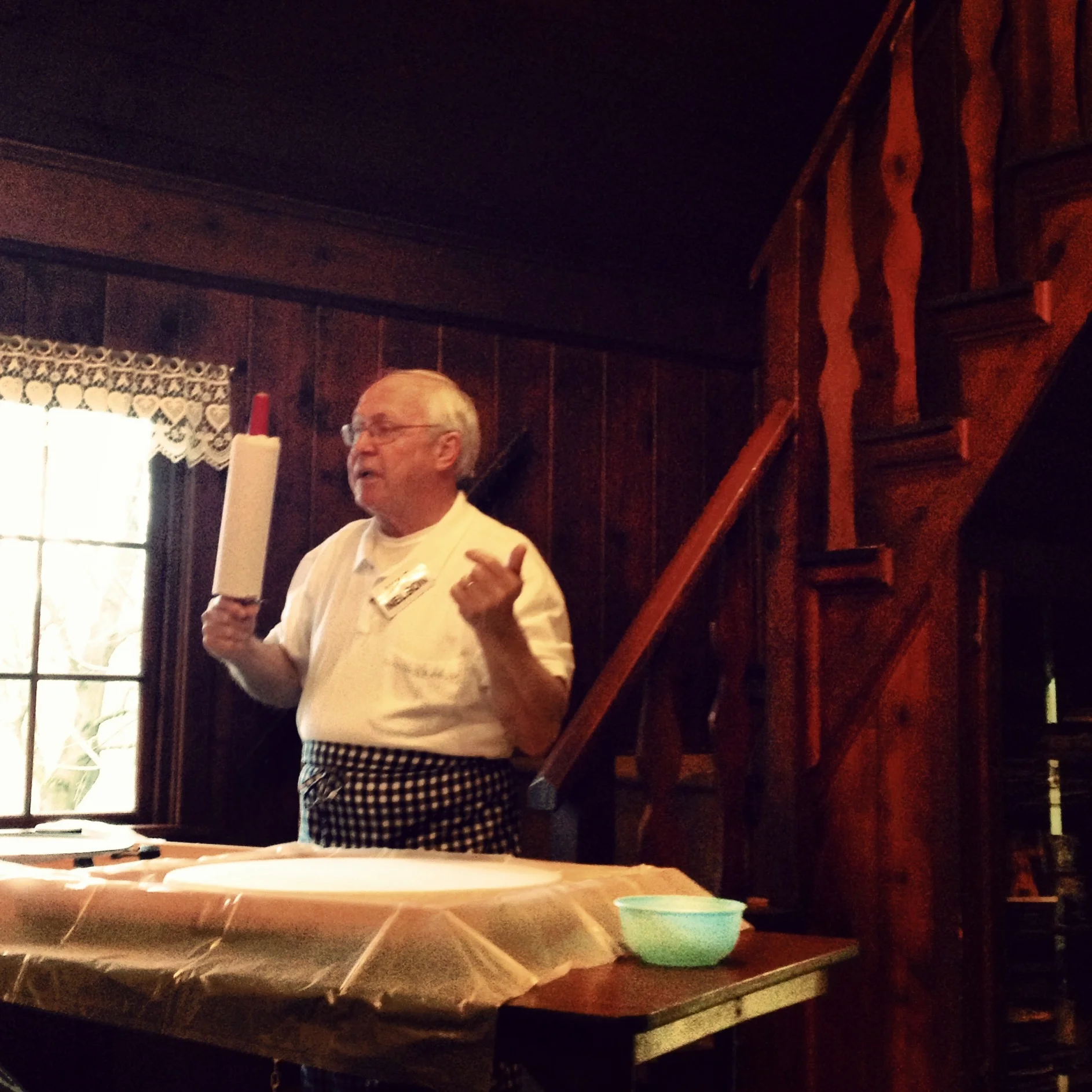  Mike Nelson taught our class. You can take the class at the lodge too (next class 10-19-13), OR: catch Mike on Youtube for a lefse lesson in your own home! http://www.youtube.com/watch?v=Dxq-66FN6R8 