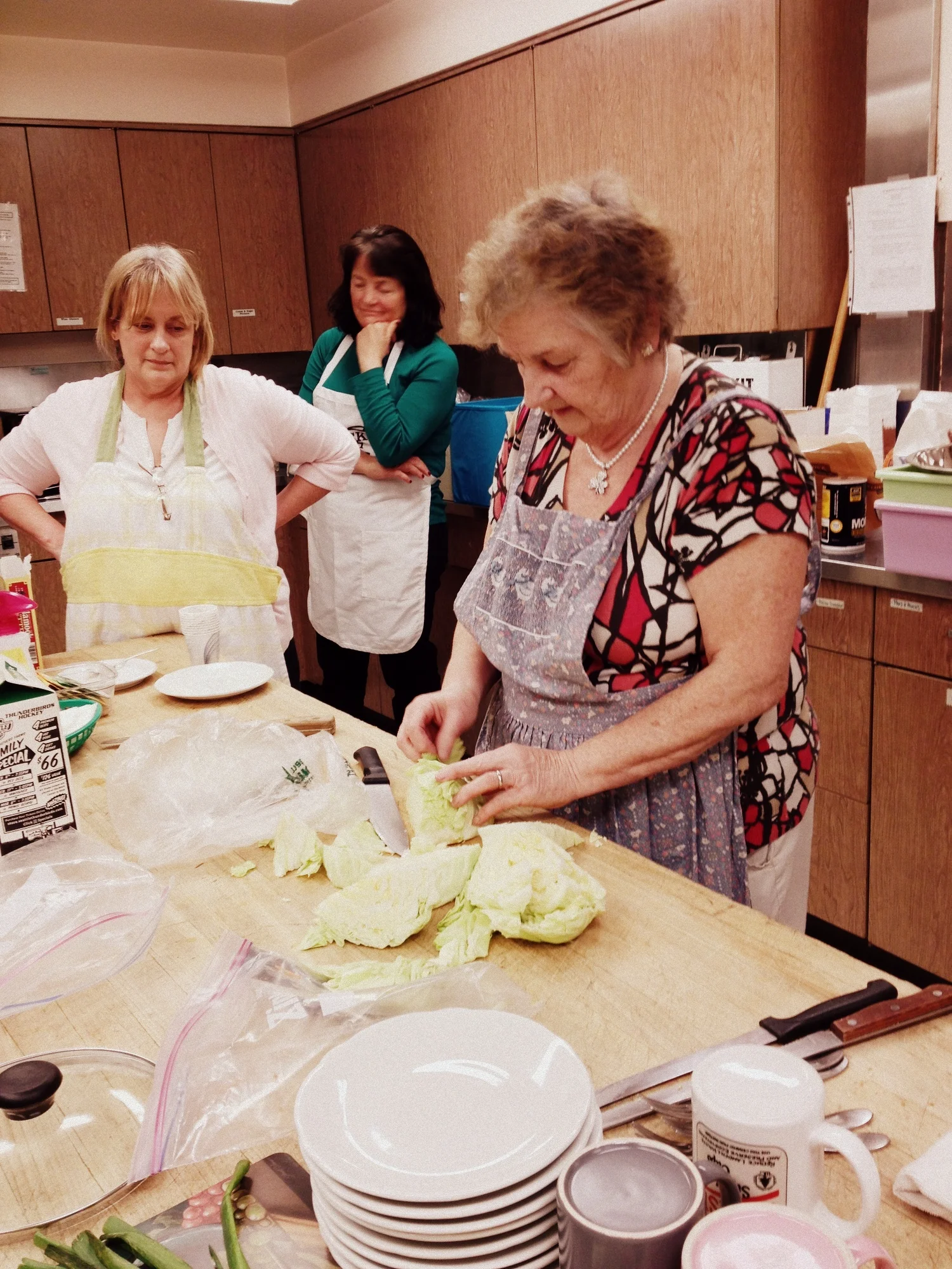  The bread was so easy and quick to put together, Mary looked around for some other dishes to show us. She whipped up some colcannon and some carrots and parsnips. 