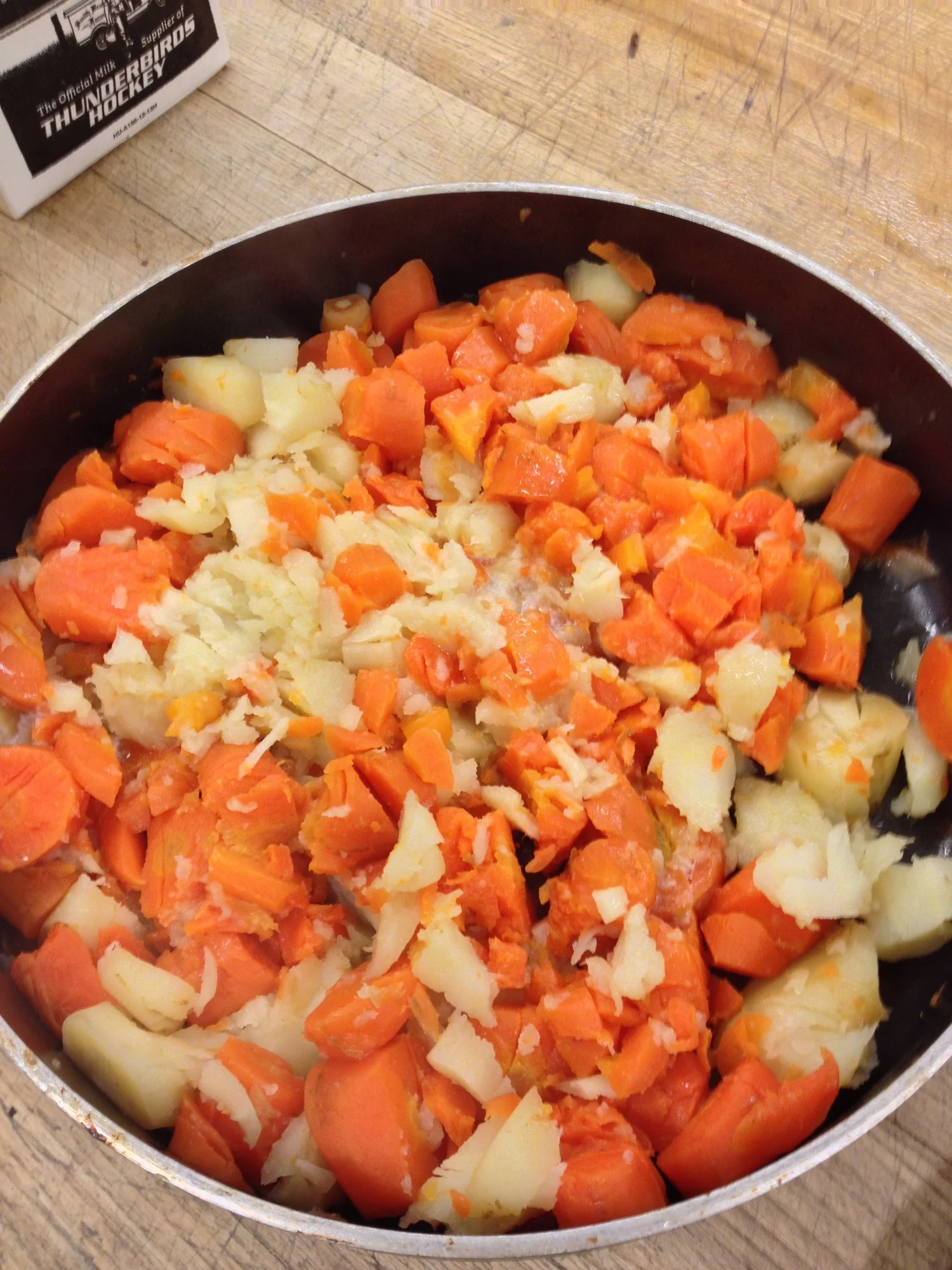  These were just roughly chopped with a fork. I asked her why this method and she said "There's only so much mashing one can do." In a country famous for its potato-eating, one would imagine folks would want something with a little tooth to it. 