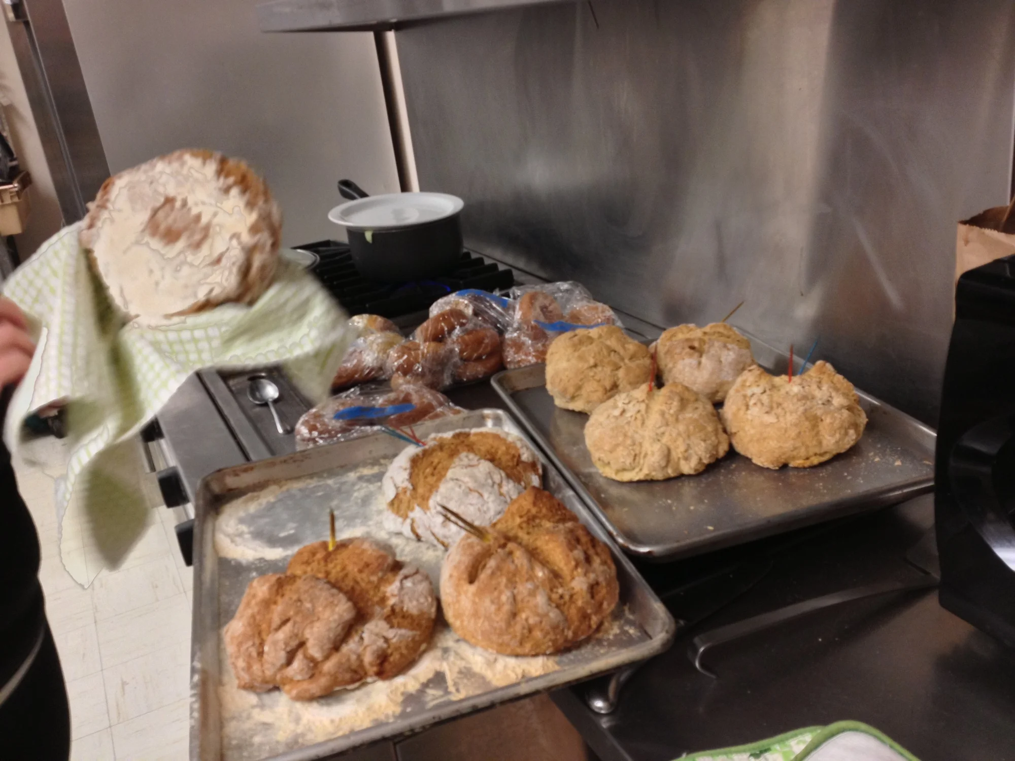  Then our bread came out! 