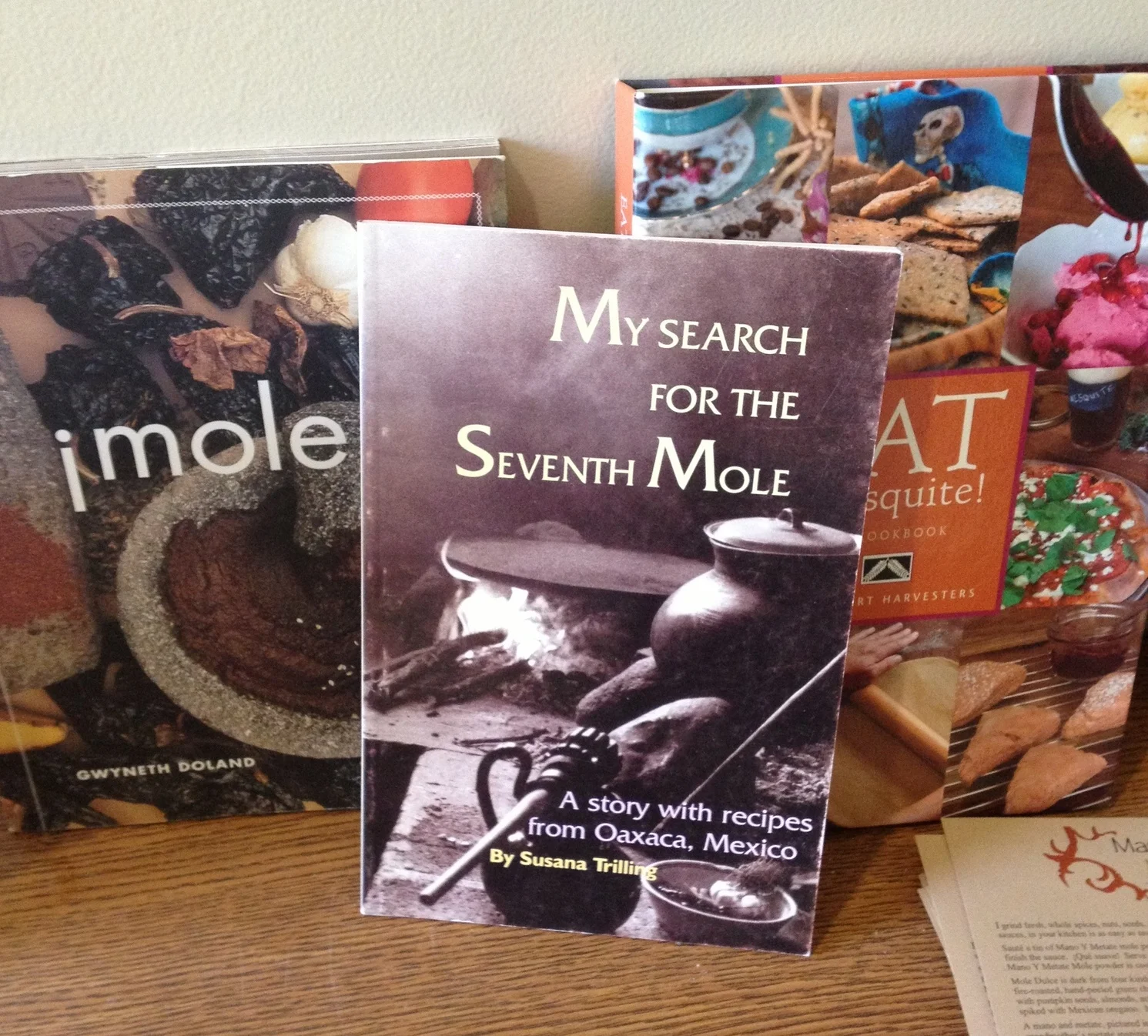  Some books on mole and desert foods that Amy brought with. 