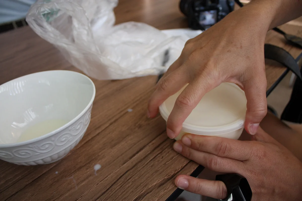 Once you feel it thicken, open it up... 