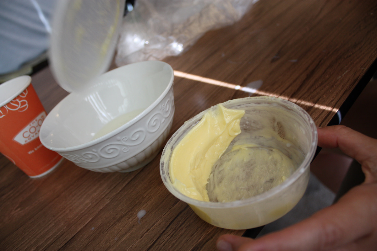  You're done when the butter starts to look like butter! 