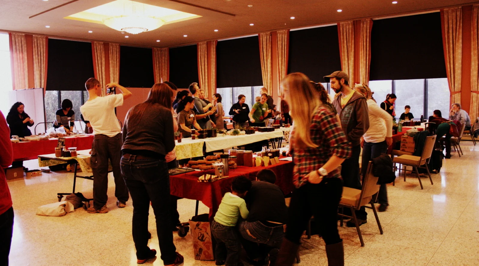  Backyard Barter is both a website that works as a social network for folks to share and trade what they produce and a organization that puts on events like this Urban Food Fair that featured a barter session. 