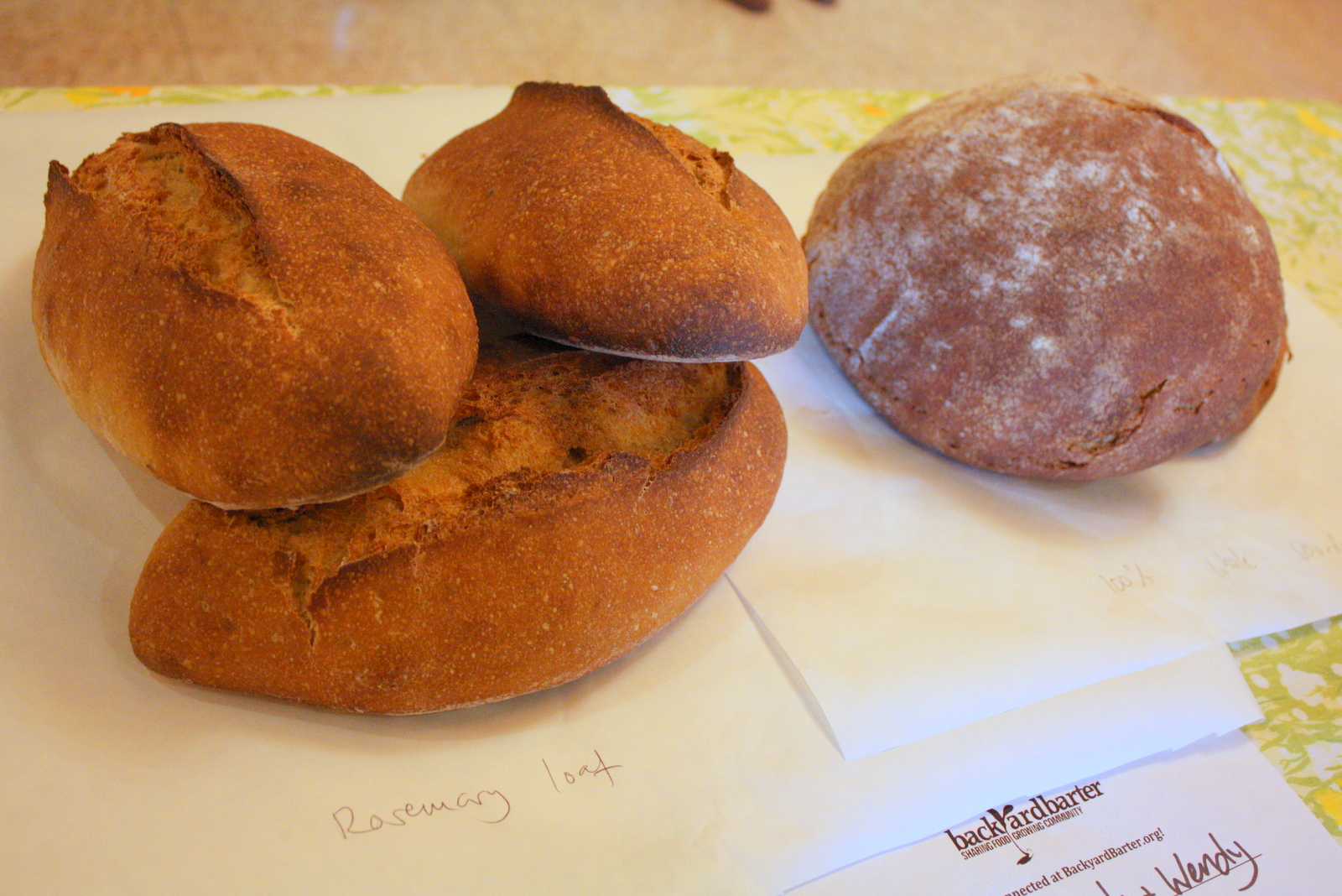  ...home-baked bread... 