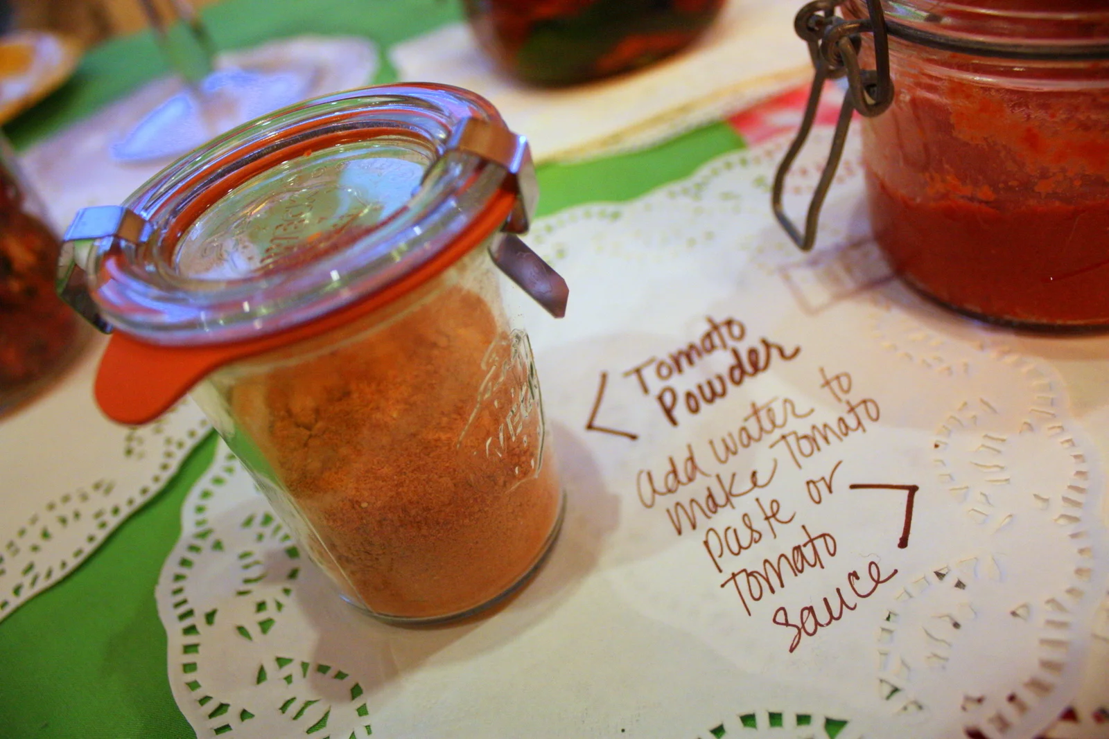  This tomato powder is a great way to make sauce or paste. A FANTASTIC idea for ultralight hikers.  ----------------  For more Seattle slideshows, click&nbsp; here .  For more slideshows about making stuff, click&nbsp; here .  For other slideshows in