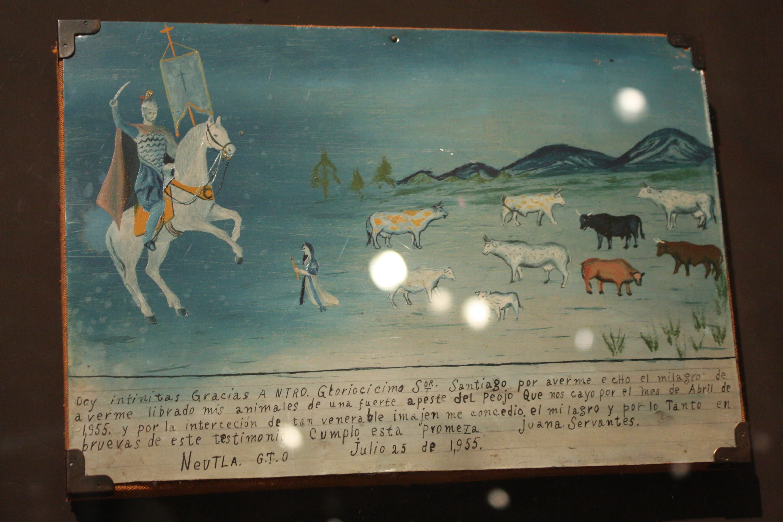  Mexican tin retablos. Holy images used on home altars 