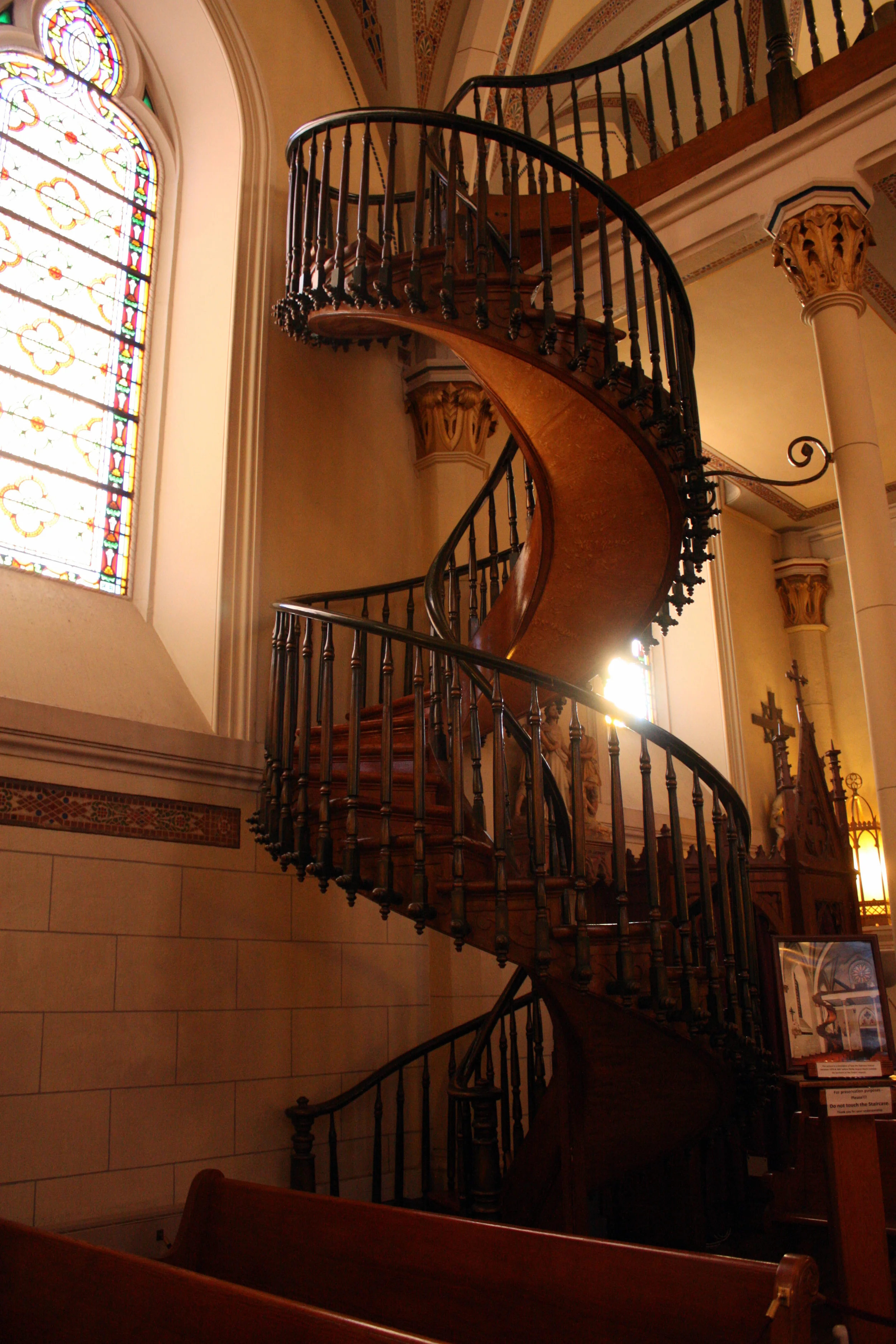  Then onto to the  Loretto Chapel  with its "miraculous" staircase. This chapel was commissioned by Archbishop Lamy. 