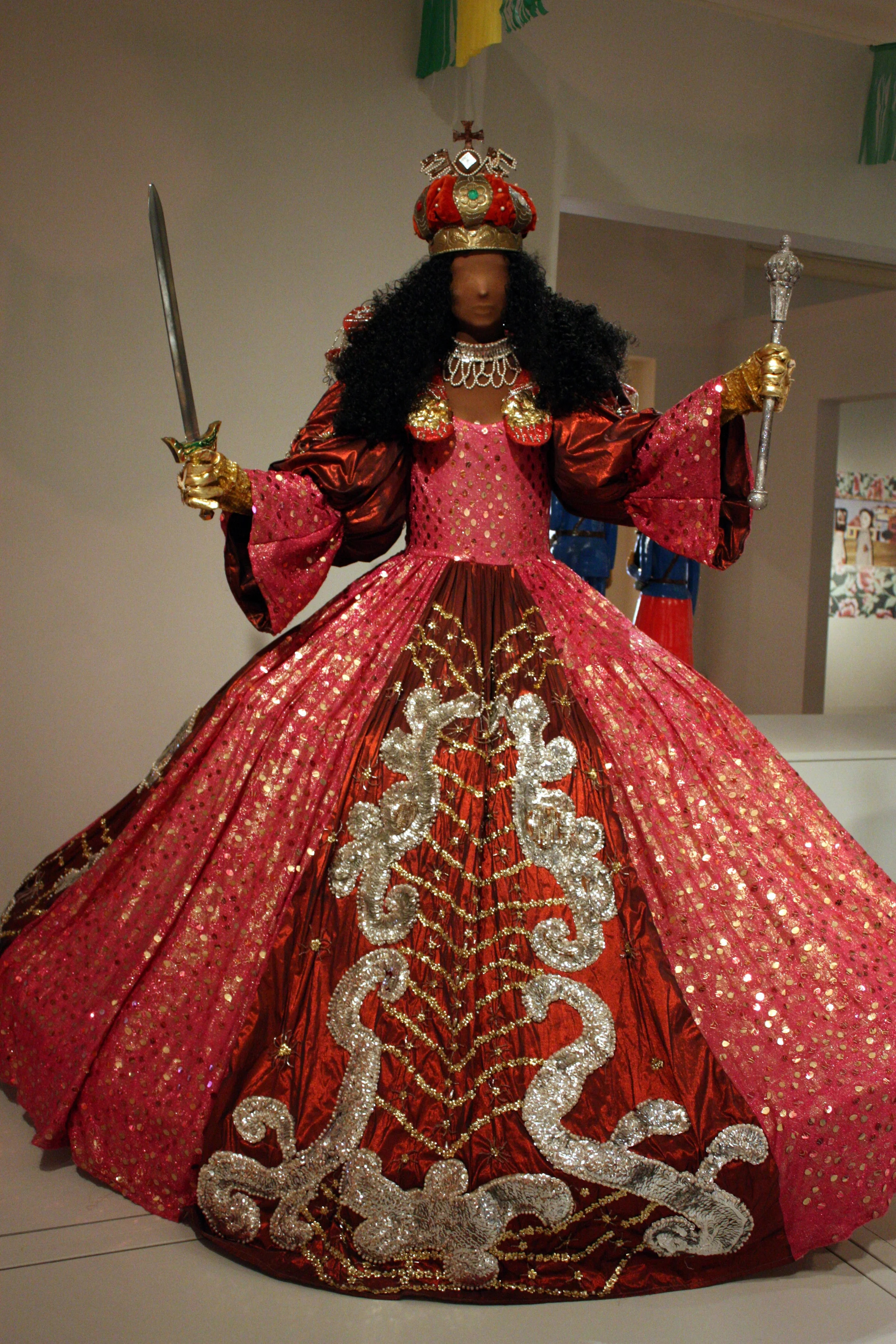  The Brazil exhibit also featured some Carnival wear. 