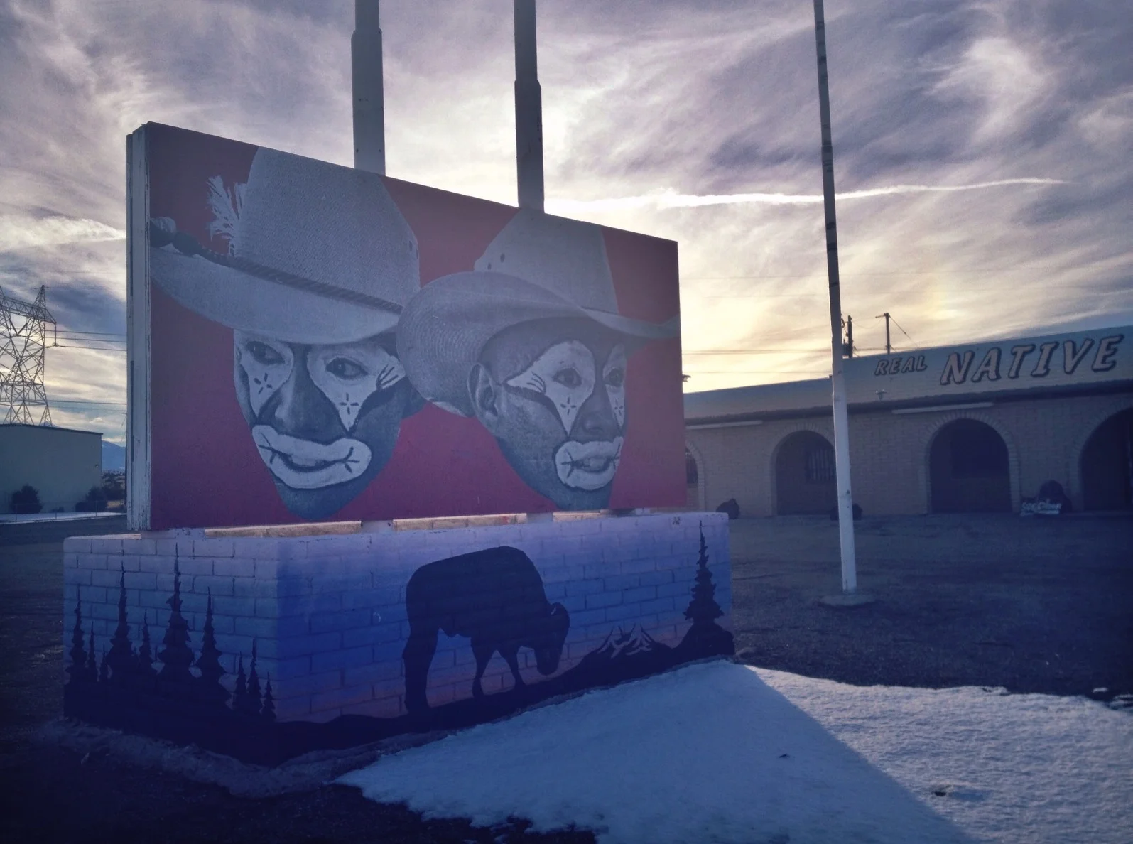  Rodeo clowns. Another of the Painted Desert Project. This one I believe is by Chip Thomas aka Jetsonorama who started the project. Per a Nat Geo article on it, he is a family care physician who came to the Navajo Nation over 25 yrs ago to repay a Na