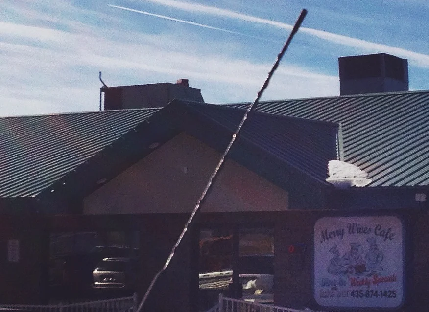  I'd been listening to the audiobook of "The 19th Wife" to round out an ongoing fixation on LDS and FLDS life. So I drove through Colorado City on the way out of Zion. This picture of the cheekily named Merry Wives Cafe is terrible because when actua