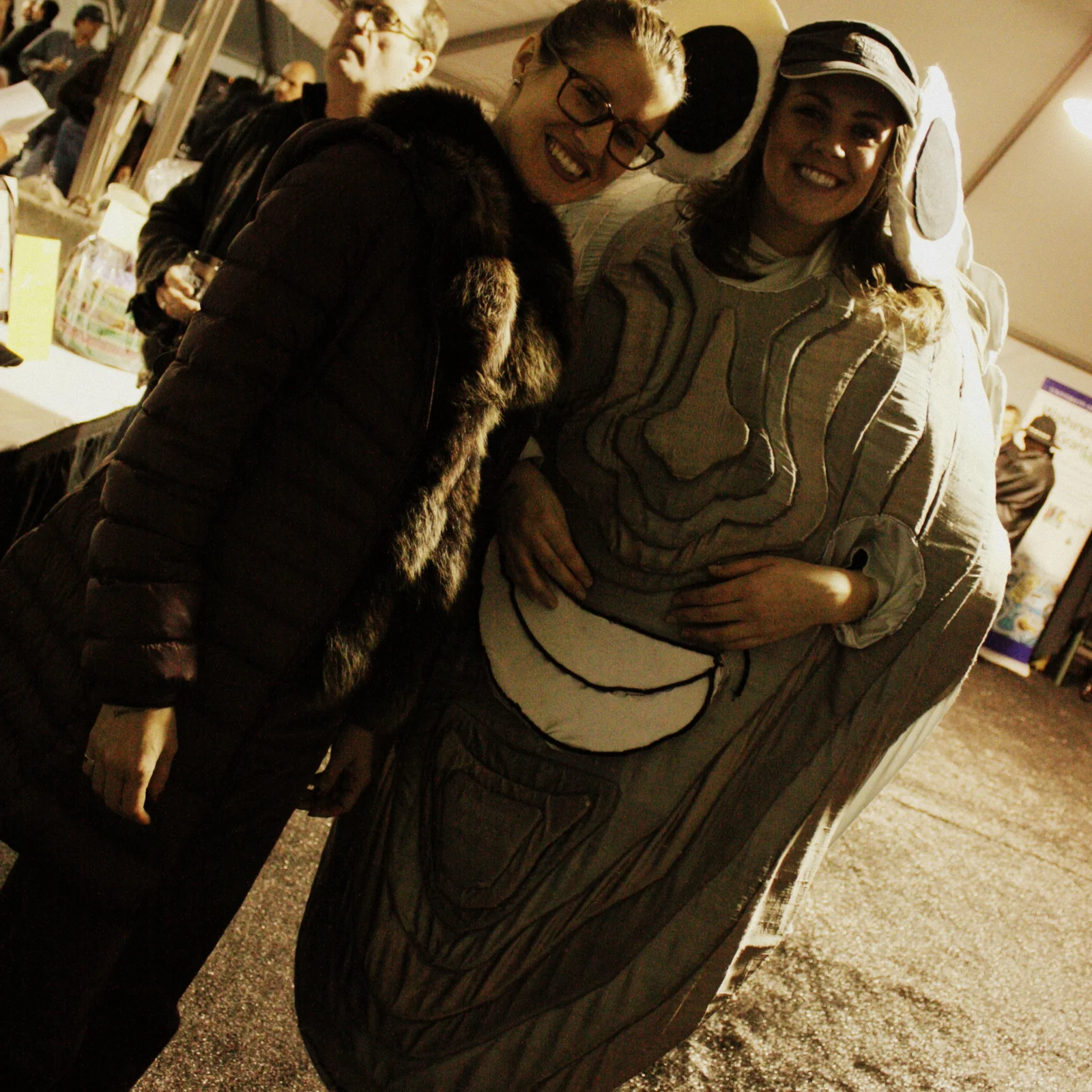  ...ppl dressed as Oysters (posing with my friend Heather). While Heather was my guest from Paris, a lot of Seattle food lovers go annually; it can feel a bit like homecoming for food folks. 