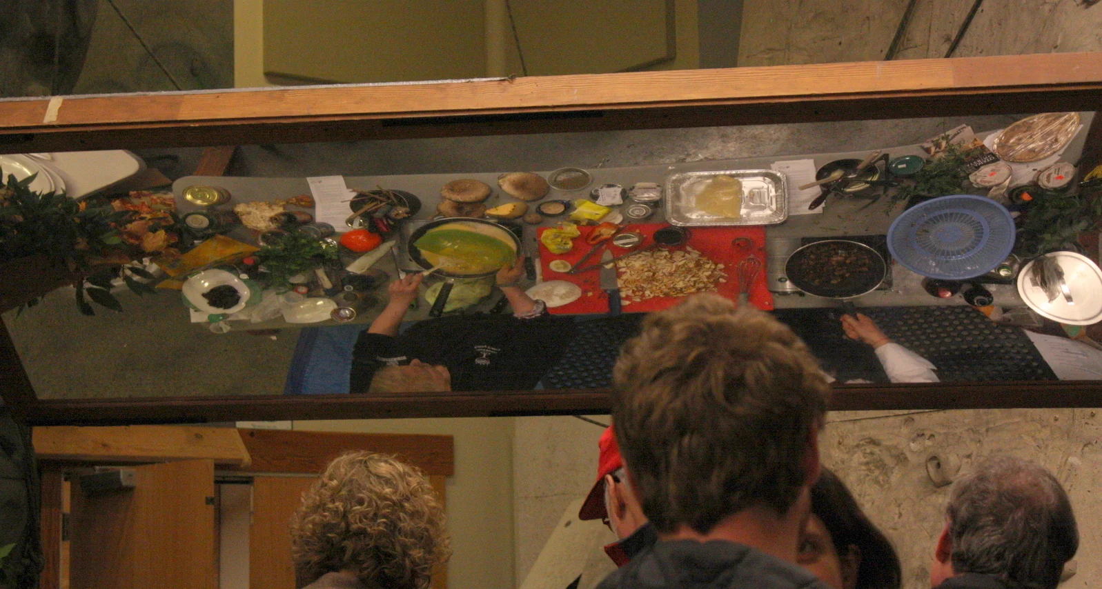  The show also has cooking demos. This is not the best picture, but here Kathy Casey shows folks some delicious ways to use mushrooms. 