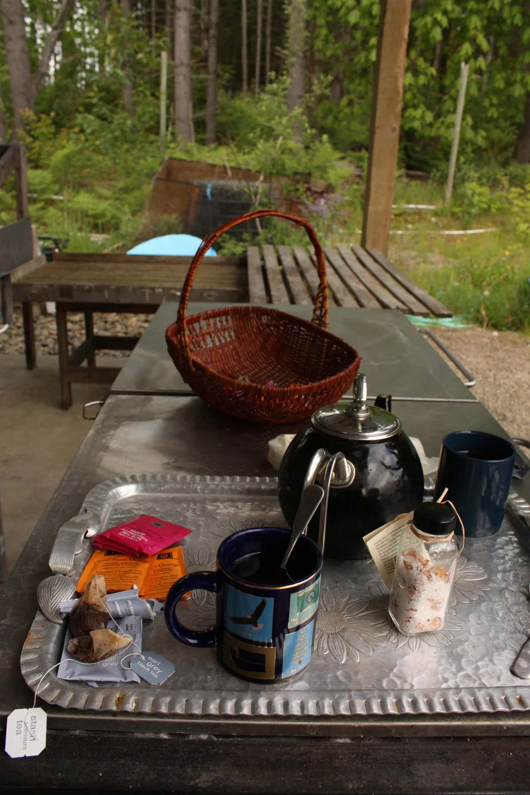  We enjoyed some tea with rose-scented sugar. 