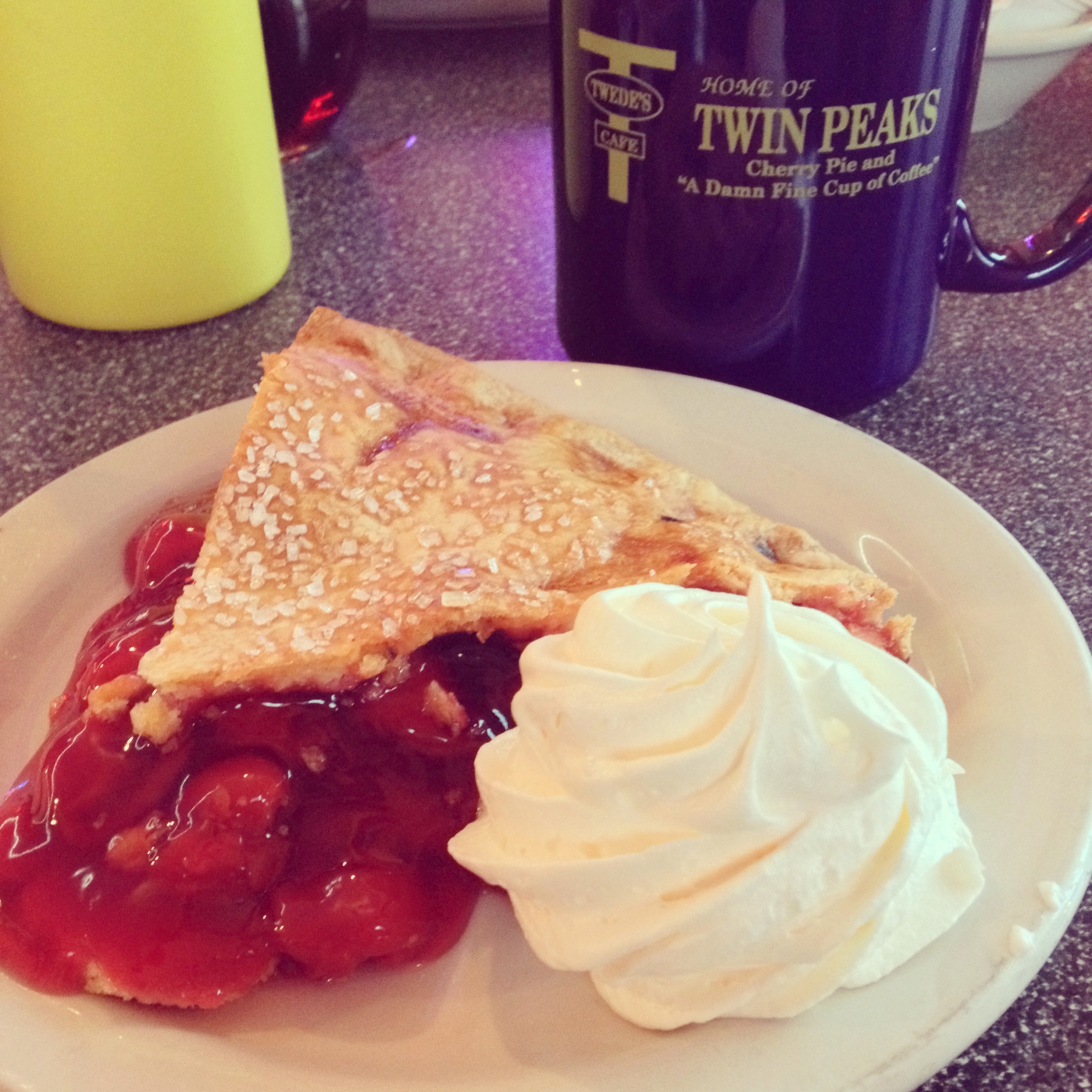  Was it the best cherry pie ever? Not really. But the coffee was good & it was still an entertaining addition to our little mini-tour. So while Amy's next class is not in North Bend, if something else brings  you that way (or you are a big Twin Peaks