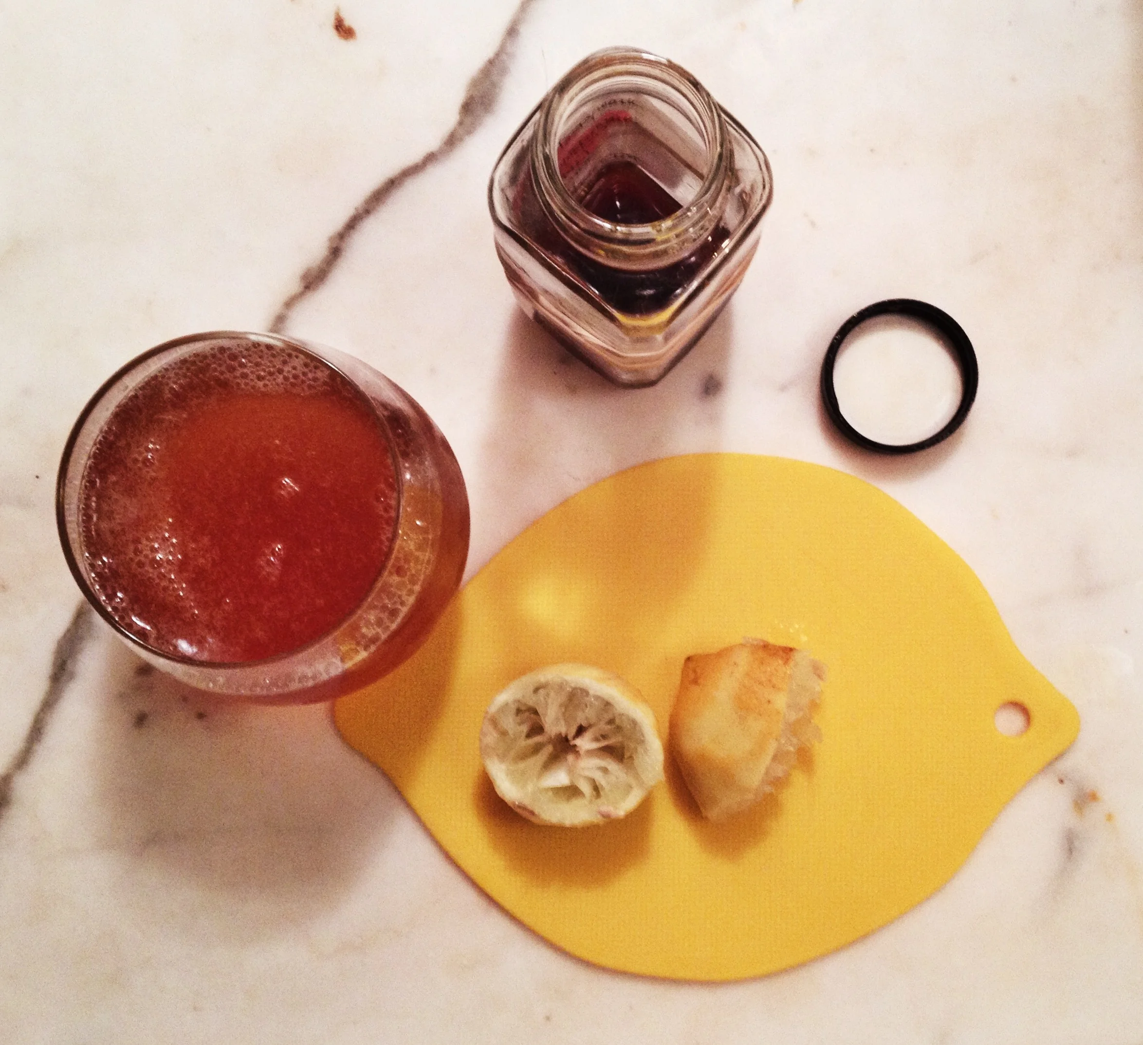  And - if you are not sure if you can keep a ginger bug alive or want a soda ready the same day - Heather and I came home that evening and learned another way to make ginger soda sans fermentation is by mixing a ginger syrup with bubbly water and lem