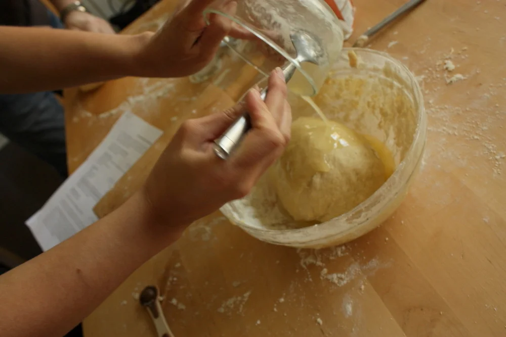  And it's mixed in by hand...so be ready to roll your sleeves up and get a little oily. No pictures of that process as I was doing it and didn't want to get my camera too sticky. Irina monitored our mixing and let us know when it looked properly inco